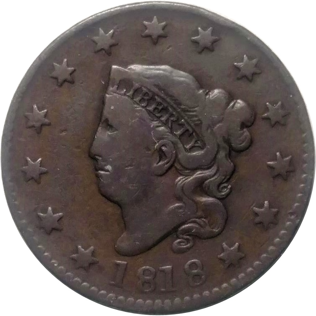 1818-Coronet-Large-Cent